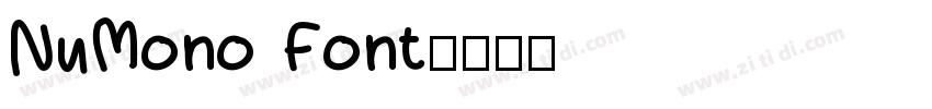NuMono Font字体转换